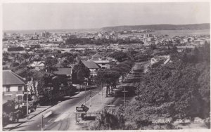 Durban From Berea South Africa Aerial Springbok Sign Old Postcard