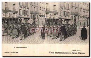 Old Postcard View Steresoscopiques Julien Damoy Paris downward Guard Army