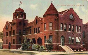 City Hall Coffeyville Kansas 1910c postcard