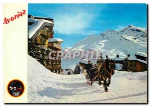 Postcard Modern Morzine Avoriaz Haute Savoie resort without cars Pleasures