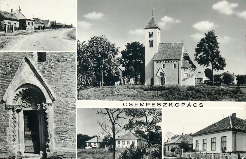 several aspects Csempeszkopács Hungary Postcard