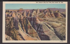 South Dakota Scene in Big Foot Pass, Bad Lands - Linen
