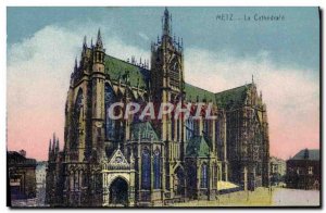 Old Postcard Metz Cathedral