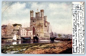 Wales Postcard Picturesque Caernarfon Castle of Great Britain 1906 Tuck Art