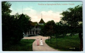 Pavilion at Springbank Park LONDON CANADA 1910 Postcard