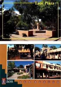 2~4X6 Postcards Taos, NM New Mexico  PLAZA & DOWNTOWN STREET SCENES~Stores