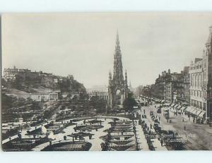 old rppc SHOPS ON PRINCES STREET Edinburgh - Scotland UK HM2253