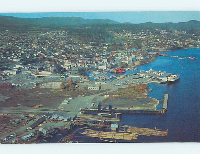 Pre-1980 AERIAL VIEW OF TOWN Nanaimo On Vancouver Island BC F8615