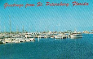 Florida St Petersburg Greetings Showing New Yacht Basin