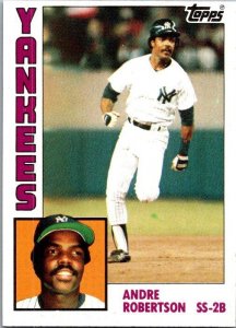 1984 Topps Baseball Card Andre Robertson New York Yankees sk16639
