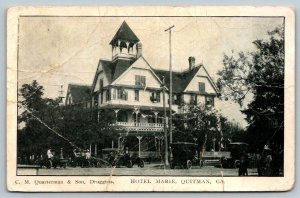 1909  Quitman  Georgia  Hotel Marie  Postcard