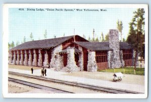 c1920's Dining Lodge Union Pacific System West Yellowstone Montana MT Postcard