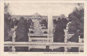 Germany Potsdam Schloss Sanssouci mit der Grossen Fontaine 1928