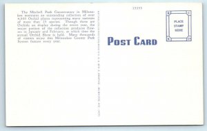 MILWAUKEE, WI ~ 4000 Orchid Show at MITCHELL PARK CONSERVATORY c1940s   Postcard