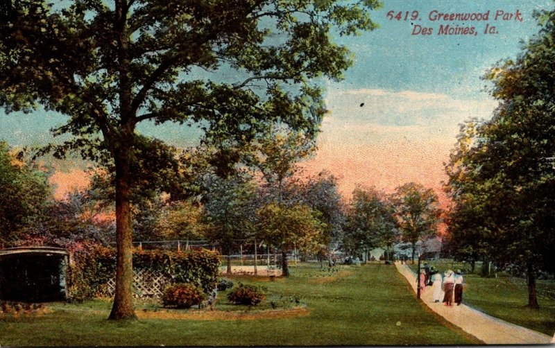 Iowa Des Moines Greenwood Park 1914