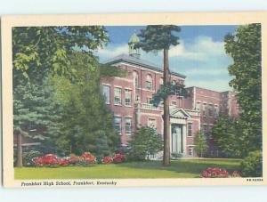 Unused Linen HIGH SCHOOL Frankfort Kentucky KY L9867@