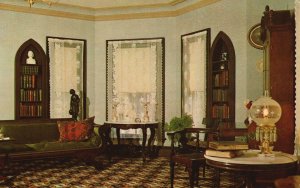 Hartford Connecticut, Harriet Beecher Stowe House Front Parlor, Vintage Postcard