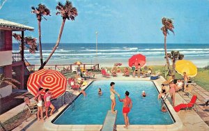 DAYTONA BEACH FLORIDA~RIO BEACH MOTEL-SOUTH ATLANTIC AVE POSTCARD 1966