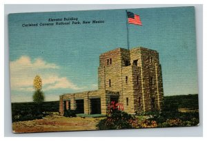 Vintage 1952 Postcard Elevator Building Carlsbad Caverns National Park NM