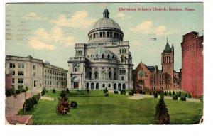 Christian Science Church, Boston, Massachusetts, Used 1914 RPO Cancel