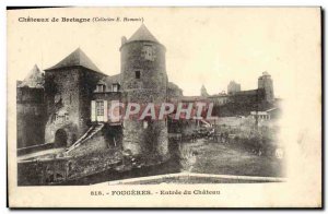 Old Postcard Fougeres Entree du Chateau