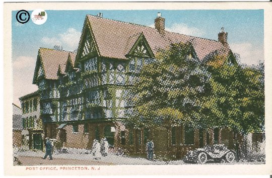 Vintage Postcard, Post Office Princeton New Jersey Government Building, Ephemera