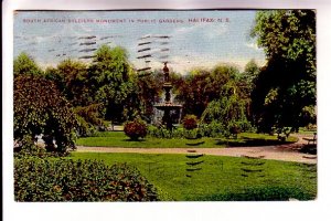 South African Soldiers Monument, Public Gardens, Halifax, Nova Scotia, Used 1910