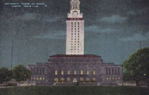 Austin TX Texas University Tower At Night Postcard E36