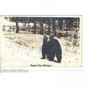 RPPC-Black Bear-Rogers City,Michigan 1938