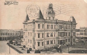 San Antonio Texas TX~City Hall~1908 Nic Tengg #5 Postcard