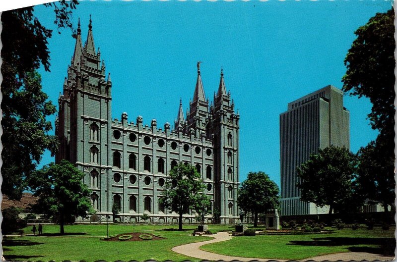 Mormon Temple Salt Lake City Utah Postcard PC145