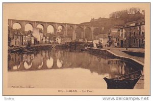 Le Port, Bridge, Boat, Dinan (Côtes-d'Armor), France, 1900-1910s