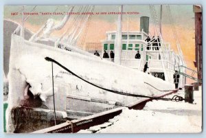 Juneau Alaska AK Postcard Steamer Santa Clara Appears In Winter 1910 Antique