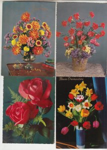 P3069, vintage postcards beautiful flowers from same designer, unused nice