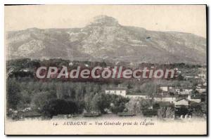 Postcard Old Aubagne Vue Generale From Taking I'Eglise