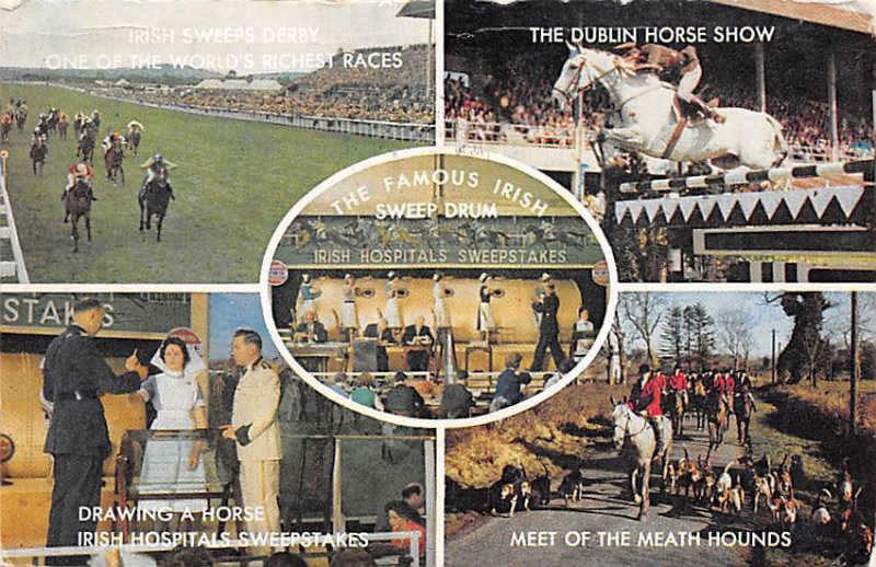 Irish Sweep Drum Horse Racing 1968 Missing Stamp 