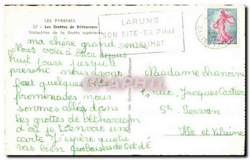 Betharram - Caves - Stalactites - Old Postcard