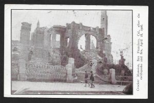 Crocker Mansion After Earthquake San Francisco CA Unused c1906