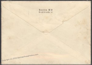 3rd Reich Germany 1942 Adolf Hitler Personal Stationery Cover and Letter  106922