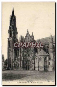 Old Postcard Senlis West Facade of the cathedral