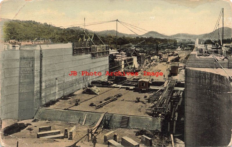 Panama, Miraflores, Lock Chamber Construction