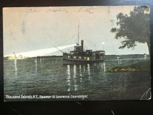 Vintage Postcard 1906 Steamer St. Lawrence Searchlight Thousand Islands New York
