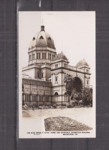 VICTORIA, MELBOURNE, EXHIBITION BUILDING, ENTRANCE, c1950 Rose real photo ppc.