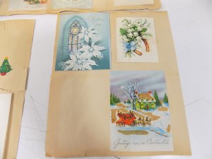 Vintage Greeting Card Scrapbook Pages and Cards