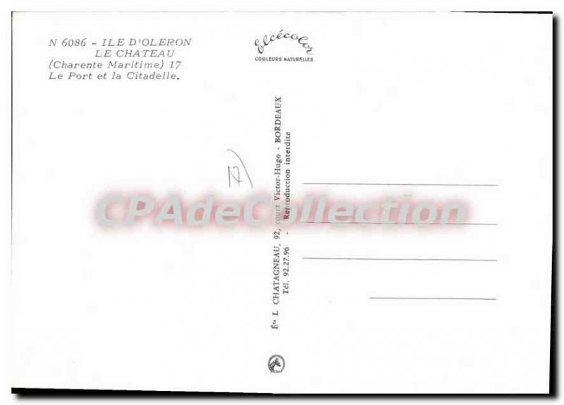Modern Postcard L'Ile D'Oleron Port And Citadel