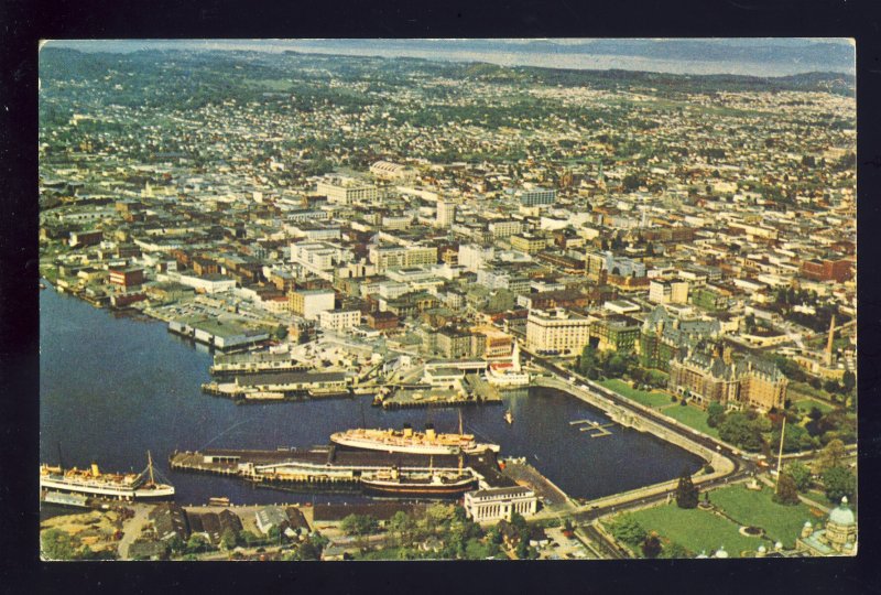 Victoria, British Columbia/B.C., Canada Postcard, Spectacular Aerial View, 1961!