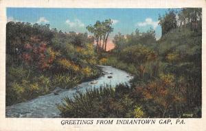 Indiantown Gap Pennsylvania Greetings Scenic View Antique Postcard J67393