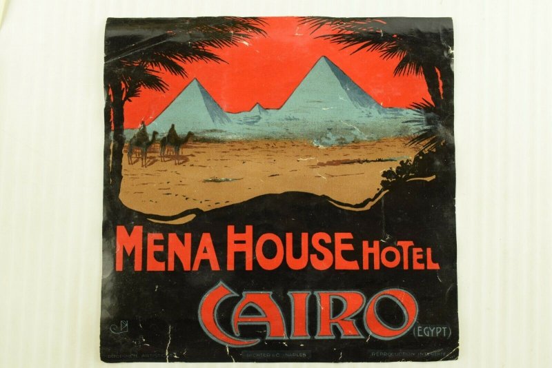 1920's Cairo Lot of 2 Mena House and Savoy Luggage Label Vintage Original E33