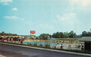 Durham, NC North Carolina  RAMADA INN Pool View  ROADSIDE MOTEL  Chrome Postcard