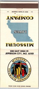 Vintage Matchbook Cover Missouri Tourism Commission Jefferson City, MO MB173